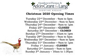 Christmas 2020 Opening Hours